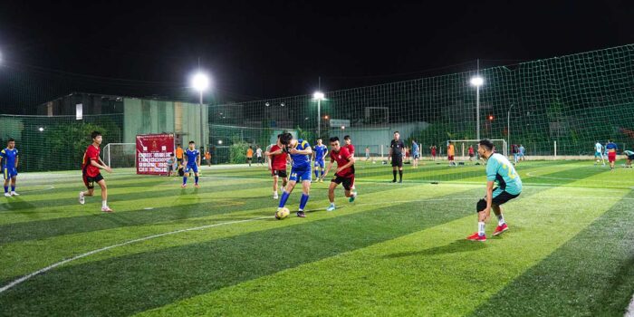 terrain de football en moquette